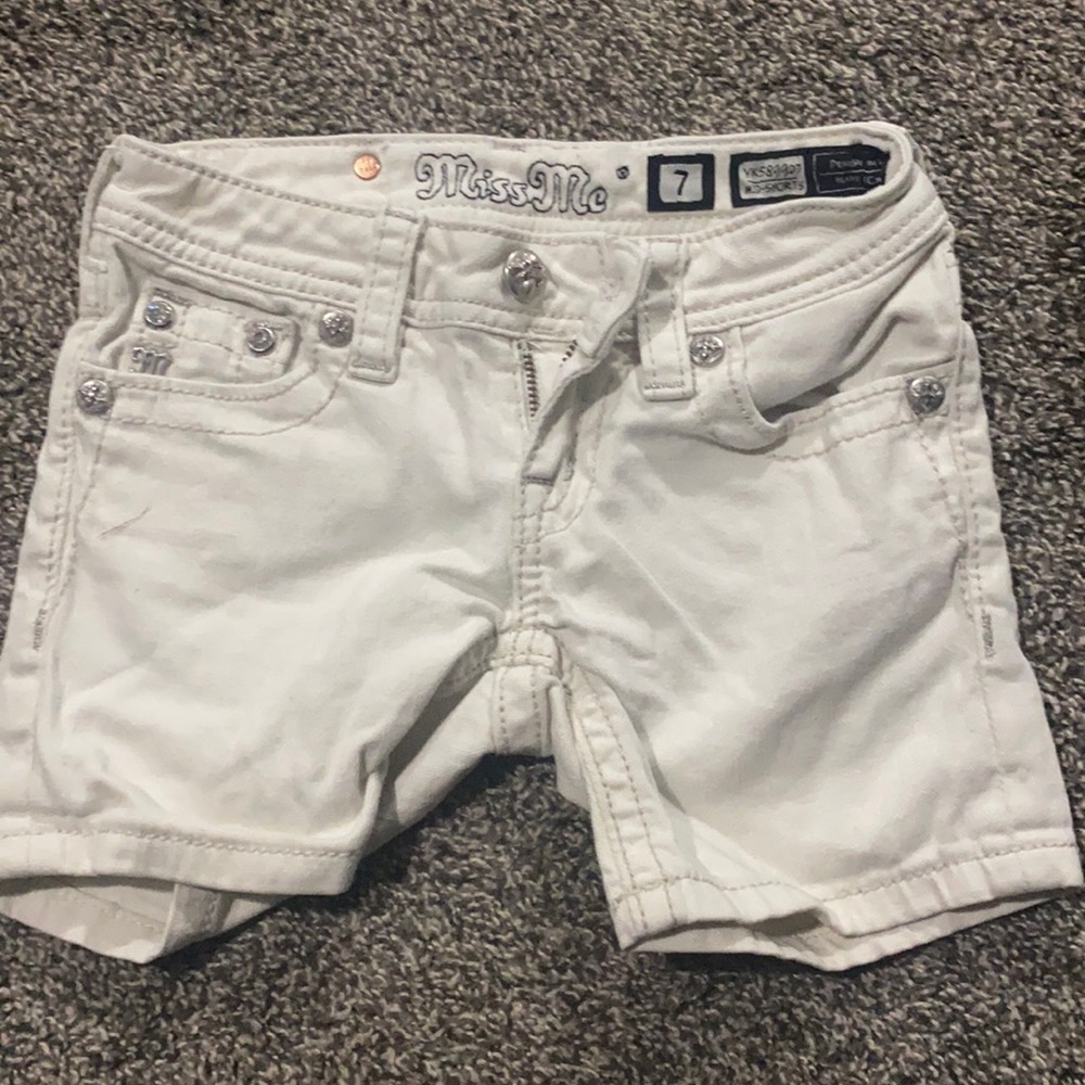 Girls Miss Me White Shorts Size 7